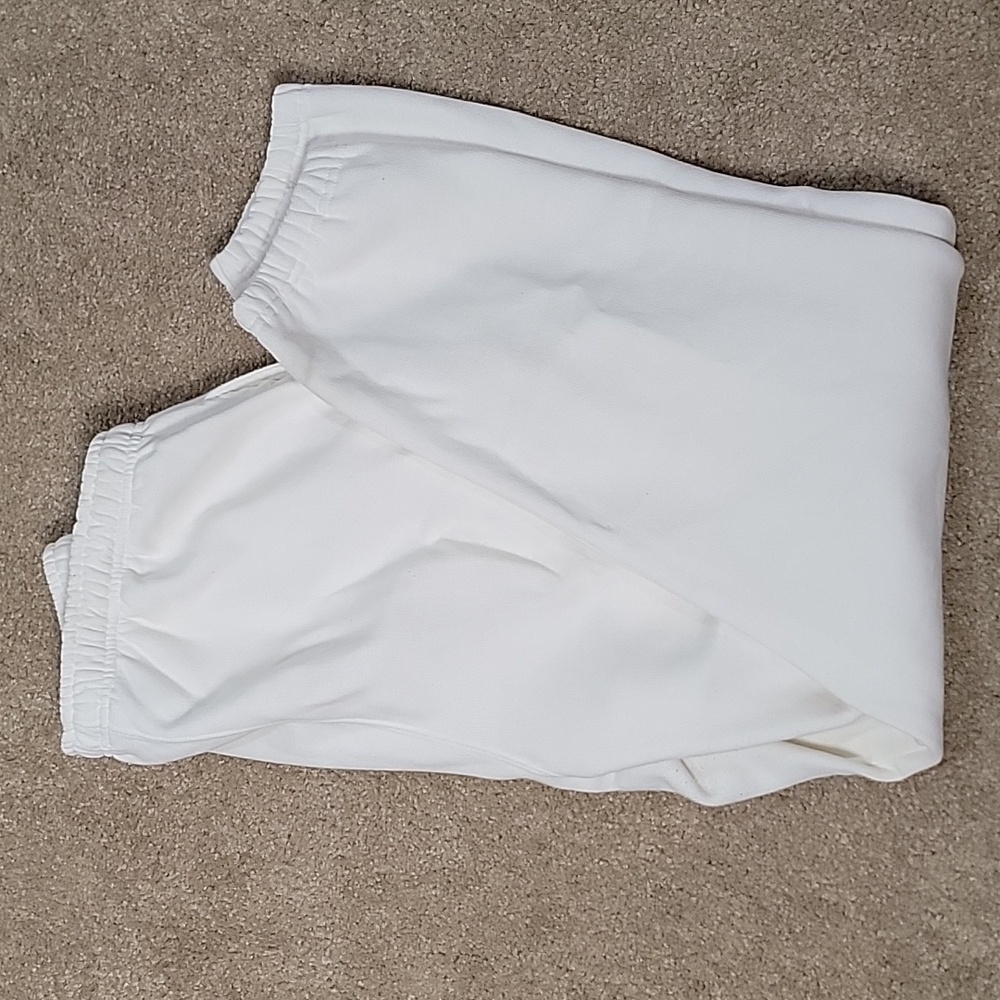 Women Land's End White Sweatpants Size Medium